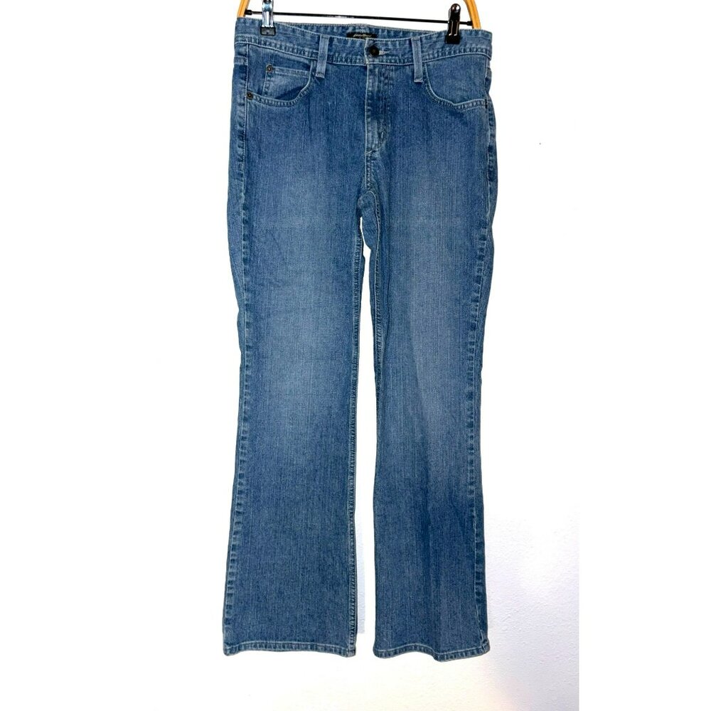 Eddie Bauer Classic Fit Bootcut Denim Jeans Cotton Spandex Blend Size 8